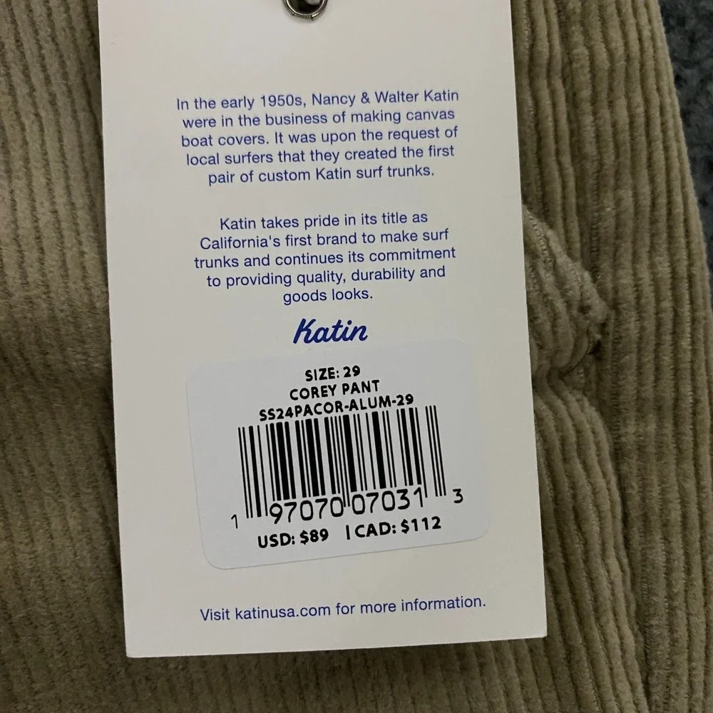 Katin USA new tags